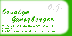 orsolya gunszberger business card